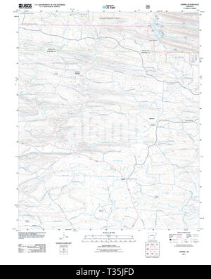 USGS TOPO Karte Arkansas AR Schiedsrichter 20110811 TM Wiederherstellung Stockfoto