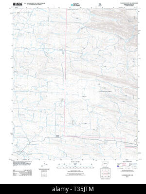 USGS TOPO Karte Arkansas AR Vandervoort 20110811 TM Wiederherstellung Stockfoto