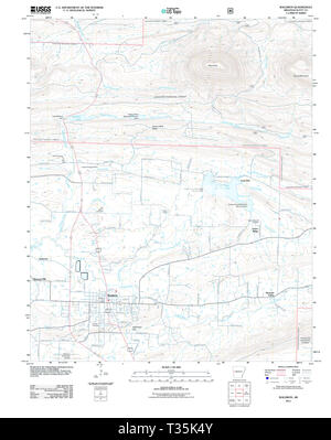 USGS TOPO Karte Arkansas AR Waldron 20110811 TM Wiederherstellung Stockfoto