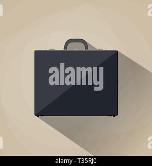 Aktenkoffer Vector Illustration. Aktenkoffer business. Aktenkoffer im flachen Stil. Aktenmappe. Aktenkoffer auf farbigem Hintergrund. Aktentasche mit l Stock Vektor