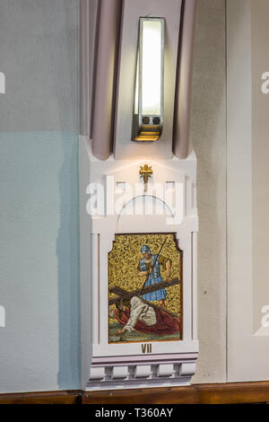 Innenraum von St. Wenzel Römisch-katholische Kirche Stockfoto