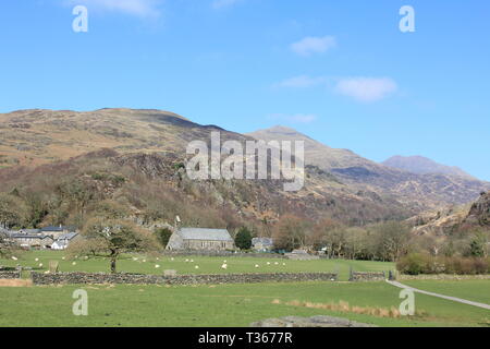 Beddgelert in Snowdonia Stockfoto