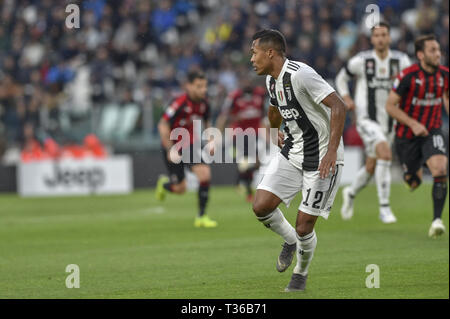 Alex Sandro von Juventus Turin in der Serie A-Spiel bei der Allianz Stadion, Turin Stockfoto