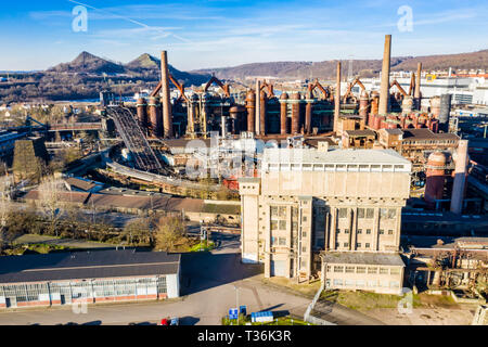 Volklingen Eisenhütte Museum. UNESCO-Weltkulturerbe in Völklingen (Volklingen) im Bezirk Saarbrücken, Saarland, Deutschland. Europäische Route Stockfoto