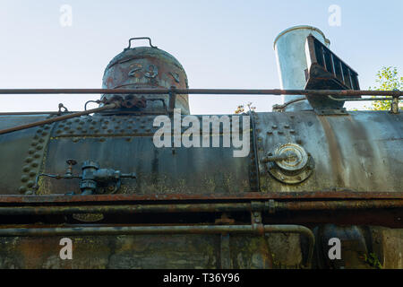 Antike Eisenbahnkesselwagen Stockfoto