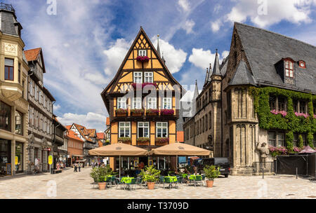 Altstadt von Quedlinburg Stockfoto