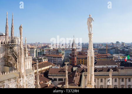 Blick vom Dom Mailand Stockfoto