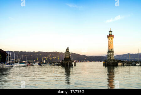 Leuchtturm in Lindau Stockfoto