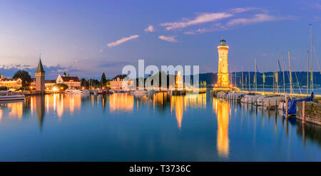 Leuchtturm in Lindau Stockfoto