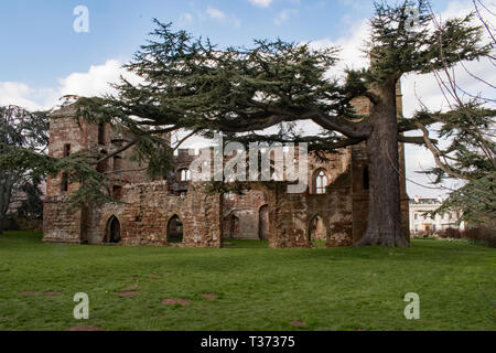 Acton Burnell Schloss Stockfoto