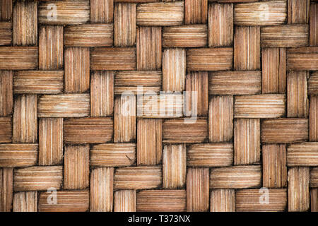 Der braune Farbe aus Holz weben Textur Hintergrund zugemacht Stockfoto