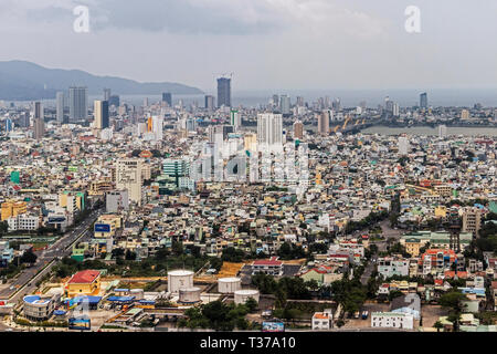 Luftbild Stadt Da Nang Vietnam Stockfoto