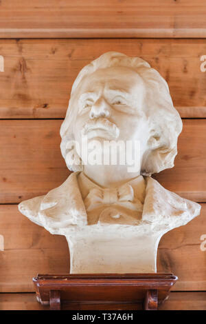 Bergen, Norwegen - Jule, 2016: Büste des Norwegischen Klassische Musik Komponisten Edvard Grieg. Die Büste ist in das Haus des Komponisten Edward Grie entfernt Stockfoto