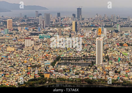 Luftbild Stadt Da Nang Vietnam Stockfoto