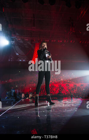 Alessandra Amoroso durchgeführt 6. April am Kione Arena in Padua (IT) Stockfoto