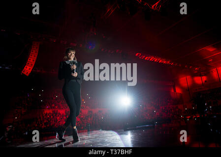 Alessandra Amoroso durchgeführt 6. April am Kione Arena in Padua (IT) Stockfoto