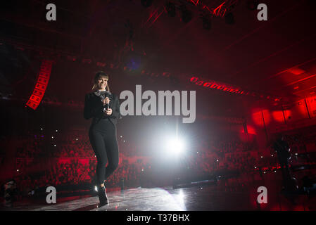 Alessandra Amoroso durchgeführt 6. April am Kione Arena in Padua (IT) Stockfoto