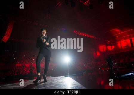 Alessandra Amoroso durchgeführt 6. April am Kione Arena in Padua (IT) Stockfoto