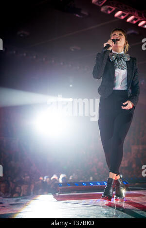 Alessandra Amoroso durchgeführt 6. April am Kione Arena in Padua (IT) Stockfoto