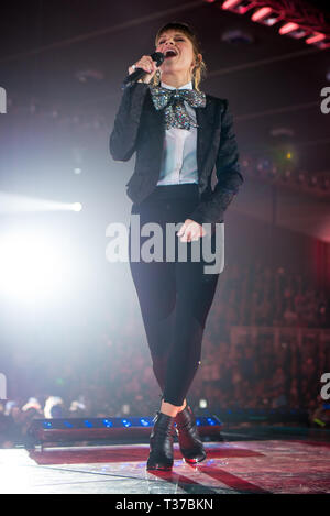 Alessandra Amoroso durchgeführt 6. April am Kione Arena in Padua (IT) Stockfoto
