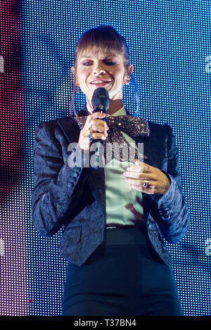 Alessandra Amoroso durchgeführt 6. April am Kione Arena in Padua (IT) Stockfoto