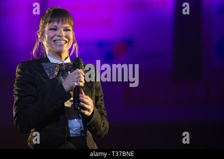 Alessandra Amoroso durchgeführt 6. April am Kione Arena in Padua (IT) Stockfoto