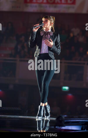 Alessandra Amoroso durchgeführt 6. April am Kione Arena in Padua (IT) Stockfoto