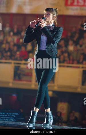 Alessandra Amoroso durchgeführt 6. April am Kione Arena in Padua (IT) Stockfoto