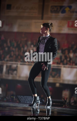 Alessandra Amoroso durchgeführt 6. April am Kione Arena in Padua (IT) Stockfoto