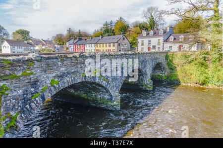 Brücke über den River Lennon, Ramelton, County Donegal, Irland Stockfoto