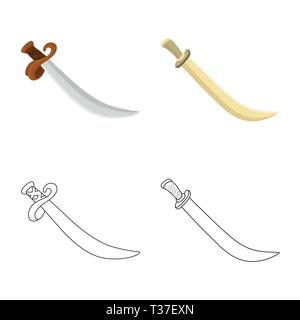 Kampf, krummsäbel, der Eroberer, Pirat, Power, alt, Mord, Griff, Soldat, Silber, Krieger, Stahl, Spiel, Rüstung, Sharp, Messer, Schwert, Dolch, Messer, Waffen, Sabre, mittelalterliche, Set, Vector, Icon, Illustration, isoliert, Sammlung, Design, Element, Grafik, Zeichen, Vektor, Vektoren, Stock Vektor