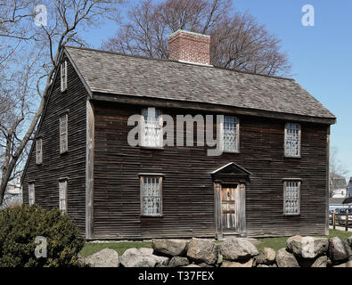 John Adams Geburtsort in Quincy, Massachusetts. Historische Wahrzeichen und Museum Stockfoto