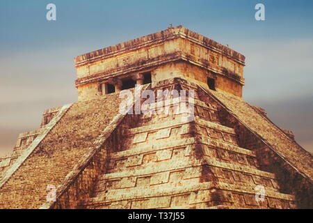 Chicen Itza Pyramide, Mexiko Stockfoto