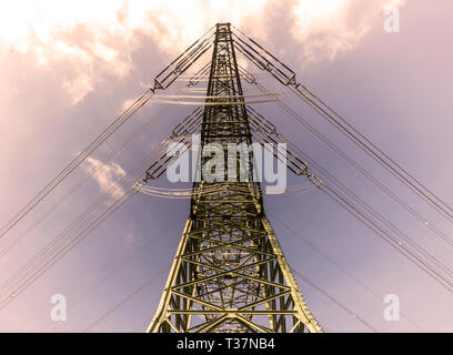 Electric Power Pole Stockfoto