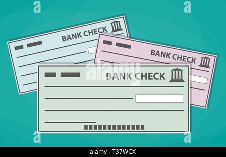 Leer leer auf grünem Hintergrund isoliert. Vector Illustration im flachen Stil Stock Vektor