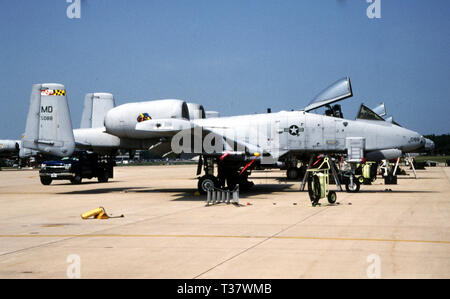 USAF United States Air Force Fairchild Republik A-10A Thunderbolt II Stockfoto