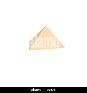 Ägyptische Pyramide in Gizeh, berühmten architektonischen Struktur, Symbol Vektor illustration Stock Vektor