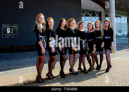 Arnheim, 07-04-2019, GelreDome, Saison 2018 / 2019, Eredivisie, Gastfreundschaft Mädchen von Vitesse GelreDome Stockfoto