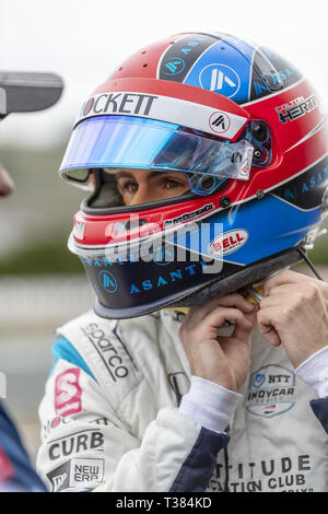 Birmingham, Alabama, USA. 6 Apr, 2019. COLTON HERTA (R) (88) in den Vereinigten Staaten bereitet sich auf die Honda Indy Grand Prix von Alabama in Barber Motorsports Park in Birmingham, Alabama zu qualifizieren. (Bild: © Walter G Arce Sr Asp Inc/ASP) Stockfoto
