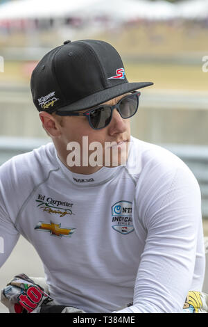 Birmingham, Alabama, USA. 6 Apr, 2019. MARCUS ERICSSON (R) (7) von Schweden bereitet sich auf die Honda Indy Grand Prix von Alabama in Barber Motorsports Park in Birmingham, Alabama zu qualifizieren. (Bild: © Walter G Arce Sr Asp Inc/ASP) Stockfoto