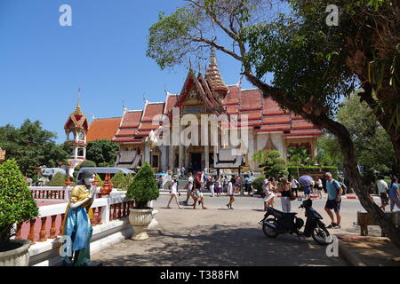 Phuket, Thailand. 28 Feb, 2019. Die wichtigsten Tempel der Wat Chalong. Wat Chalong ist die größte und bekannteste der 29 buddhistische Tempel (Wat) auf der Insel Phuket. Quelle: Alexandra Schuler/dpa/Alamy leben Nachrichten Stockfoto