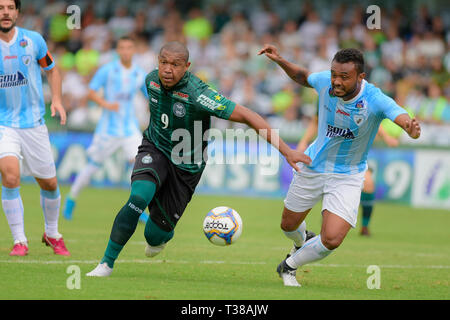 Curitiba, Brasilien. 07 Apr, 2019. Finale der Dirceu Kruger Cup. Campeonato Paranaense 2019. Major Antonio Couto Pereira Stadium in Curitiba, PR. Credit: Reinaldo Reginato/FotoArena/Alamy leben Nachrichten Stockfoto