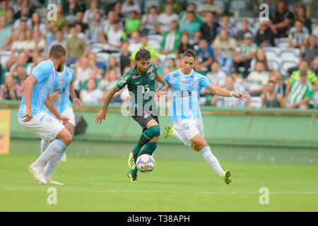 Curitiba, Brasilien. 07 Apr, 2019. Finale der Dirceu Kruger Cup. Campeonato Paranaense 2019. Major Antonio Couto Pereira Stadium in Curitiba, PR. Credit: Reinaldo Reginato/FotoArena/Alamy leben Nachrichten Stockfoto