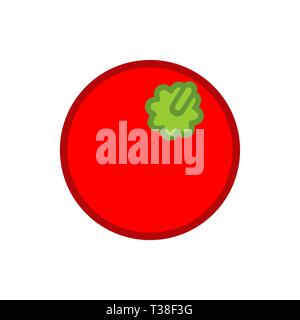 Tomaten isoliert. Pflanzliche Cartoon Stil Vector Illustration Stock Vektor