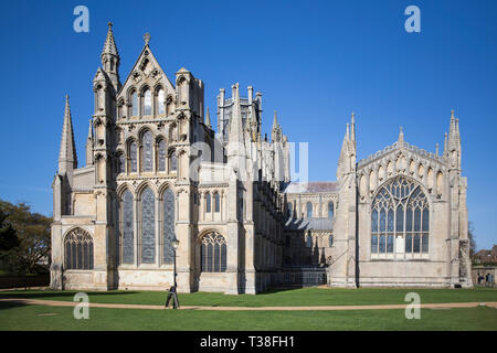 Blick auf die östlichen Ende und Marienkapelle der Ely Cathedral, Ely, Cambridgeshire, England Stockfoto