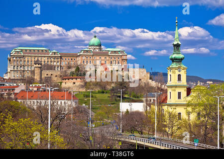 Budapest historischer Wahrzeichen und die Budaer Burg, Hauptstadt von Ungarn Stockfoto