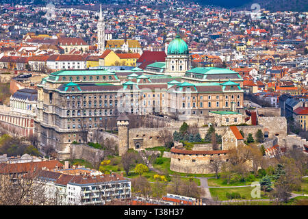 Budapest historischen Sehenswürdigkeiten von Buda Castle View, der Hauptstadt von Ungarn Stockfoto