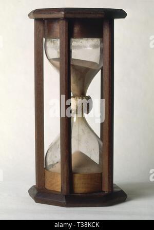 RELOJ DE ARENA DE MEDIA HORA-SALA DOPPELPUNKT. Lage: Museo Naval / MINISTERIO DE MARINA. MADRID. Spanien. Stockfoto