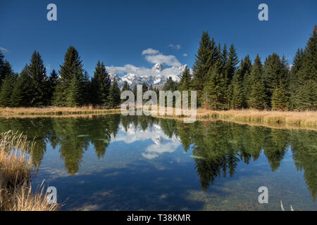 Swabacher Landung mit Grand Teton im Hintergrund Stockfoto
