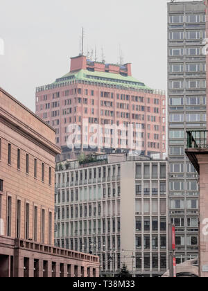 Mailand - Italien, moderne Gebäude mit Büros in den Wolkenkratzern der Innenstadt Stockfoto